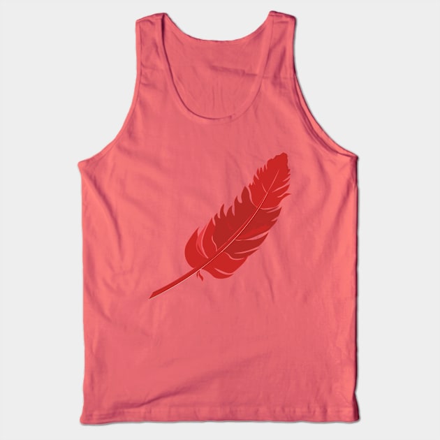 Red Parrot Feather Tank Top by einsteinparrot